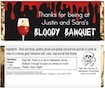 personalized bloody banquet candy bar wrapper